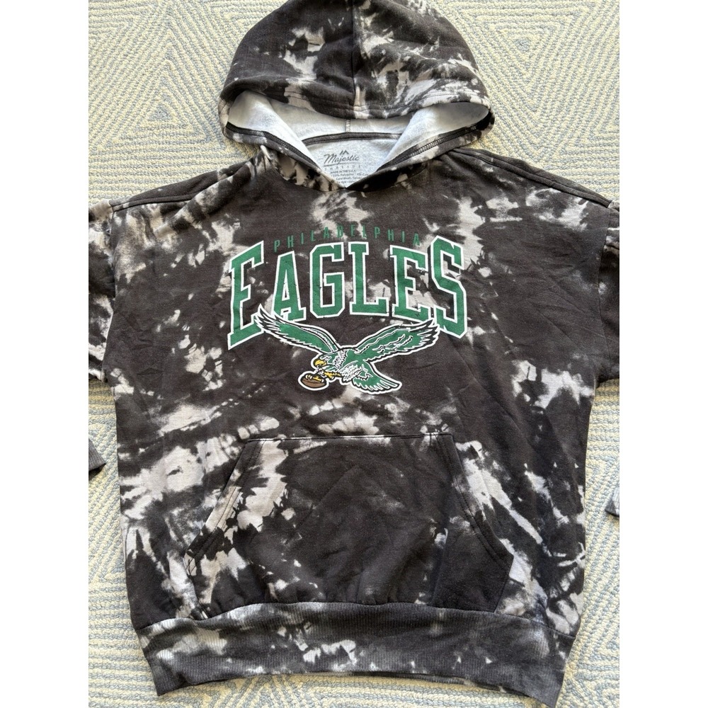 Women's Majestic Threads Philadelphia Eagles Hoodie‎ - Multicolor - Small - Picture 2 of 4